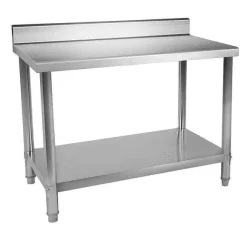 Shop RETIF Table De Travail Inox Avec Dosseret 120X70Cm Capacit De 143 Kg