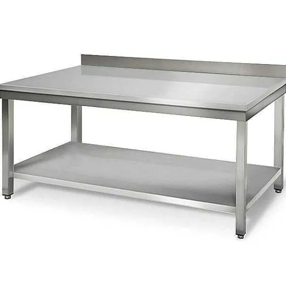 Discount RETIF Table De Travail Inox Avec Dosseret + Tag Re 2 M