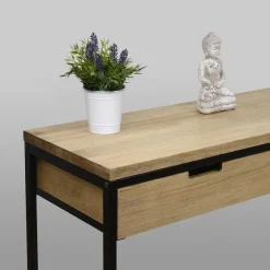 Cheap RETIF Table D'Entree Console Avec Tiroir Icub 40X100X82 Cm. Noir.