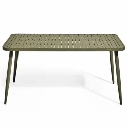 New RETIF Table D'Exterieur En Aluminium Vert Kaki