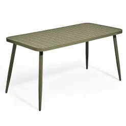 New RETIF Table D'Exterieur En Aluminium Vert Kaki