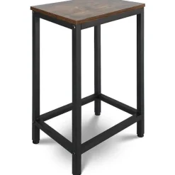 Best RETIF Table Haute Avec 2 Tabourets De Bar Style Industriel Repose Pieds Cadre En Fer