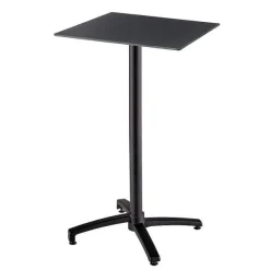 Discount RETIF Table Haute De Terrasse 60X60Cm Inclinable Stratifi Noir