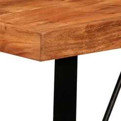 New RETIF Table Haute Mange Debout Bar Bistrot Bois Massif De Sesham 120Cm