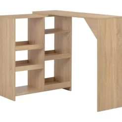 Shop RETIF Table Haute Mange Debout Bar Bistrot Avec Tablette Amovible Ch Ne Beige 138 C