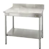 Shop RETIF Table Inox Aisi304L, A Dosseret H90 Cm - Avec Etagere Basse