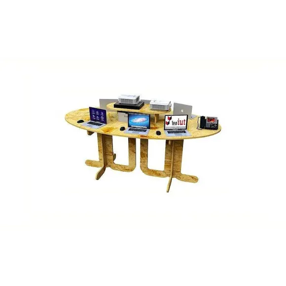 Outlet RETIF Table Ovale Tage En Copeaux De Bois 100 % Fran Aise