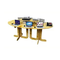 Outlet RETIF Table Ovale Tage En Copeaux De Bois 100 % Fran Aise