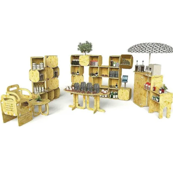 Outlet RETIF Table Ovale Tage En Copeaux De Bois 100 % Fran Aise