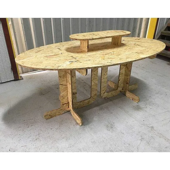 Outlet RETIF Table Ovale Tage En Copeaux De Bois 100 % Fran Aise