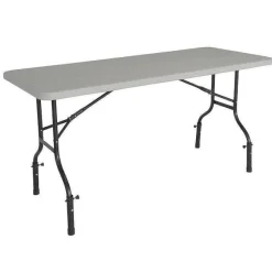 Sale RETIF Table Pliante + 4 R Hausseurs + Nappe Noir 180X75X74/90 Cm
