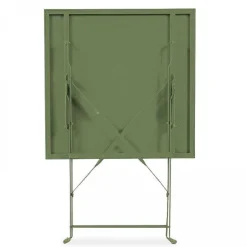 New RETIF Table Pliante Acier Vert Cactus 60X60X71Cm