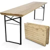 Cheap RETIF Table Pliante Au Milieu En Bois 218X58X75 Cm