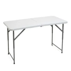 Hot RETIF Table Pliante Blanche Hauteur R Glable L122Xp61Xh74Cm - Pli E L61Xp61Xh8.5Cm