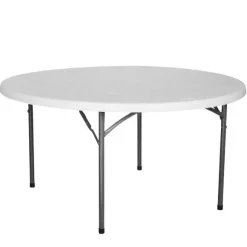 Hot RETIF Table Pliante De R Ception Hdpe Ronde Nimes Blanche
