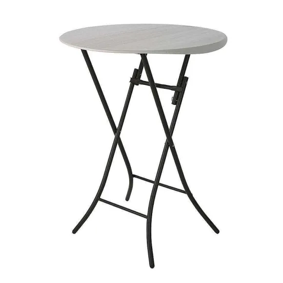 Cheap RETIF Table Pliante Mange-Debout Avec Nappe Blanche- Lifetime -Diam. 84 Cm