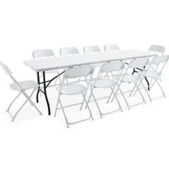 Best RETIF Table Pliante Rect. Hdpe Blanc Rekkem