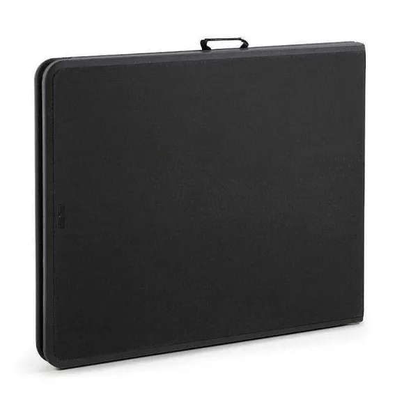 Clearance RETIF Table Pliante Rect. Hdpe Noir Rekkem 180X76X74 Cm