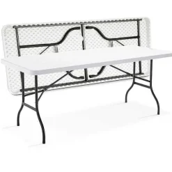 Cheap RETIF Table Pliante Rect. Monobloc Hdpe Blanc Rekkem