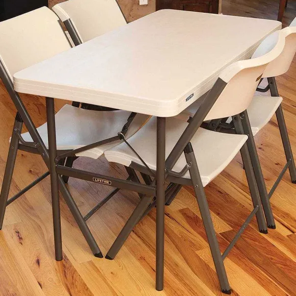 Best RETIF Table Pliante Rectangulaire Beige 4 Personnes.