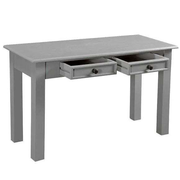 Clearance RETIF Table Pm L96 X P42 X H 56 Cm Avec Tiroirs Romantic Grey Bois Gris