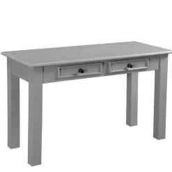 Clearance RETIF Table Pm L96 X P42 X H 56 Cm Avec Tiroirs Romantic Grey Bois Gris