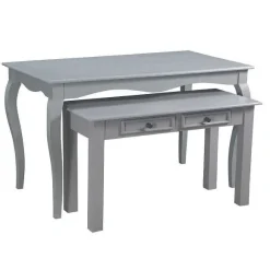 Store RETIF Table Romantic Grey Bois Gris Gm L120 X P65 X H70 Cm