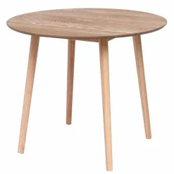 Shop RETIF Table Ronde Marron Design Scandinave Bois 90 X 90 X 75 Cm