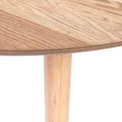 Shop RETIF Table Ronde Marron Design Scandinave Bois 90 X 90 X 75 Cm