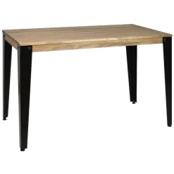 Outlet RETIF Table Salle Manger Lunds Noir 60X100X75Cm Vintage Industriel