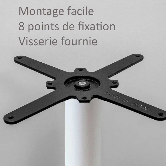 Shop RETIF Table 70X70Cm Mod Le Round Pied Blanc Terrazzo Cepp