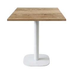 Best RETIF Table 70X70Cm Mod Le Round Pied Blanc Ch Ne Slov Ne