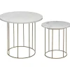 Sale RETIF Tables En M Tal Et Marbre 40X45 Et 60X55Cm - Par 2