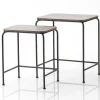 New RETIF Tables Gigognes M Tal Et Mdf 38,5X31X45,8 + 47X35X51.8Cm - Par 2
