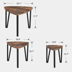 Outlet RETIF Tables L58.6Xp58.6Xh45Cm + L47X P47Xh42.5Cm + L37Xp37Xh40Cm - Par 3