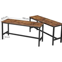 Outlet RETIF Tables-Bancs Ensemble De 2 L108 X P32.5 X H50 Cm
