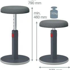 Best Sale RETIF Tabouret Assis-Debout Ergo Cosy Aktiv Gris