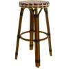 Hot RETIF Tabouret De Bar Ext. Empilable Beaulieu Assise Tress E Beige/Bordeaux/Cr Me