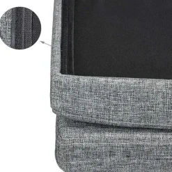 Best RETIF Tabouret Pouf Banquette De Rangement Pliant En Lin 114Cm Gris