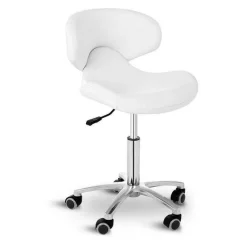 Cheap RETIF Tabouret Si Ge Chaise Roulettes V Rin De Gaz Avec Dossier Blanc