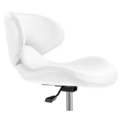 Cheap RETIF Tabouret Si Ge Chaise Roulettes V Rin De Gaz Avec Dossier Blanc
