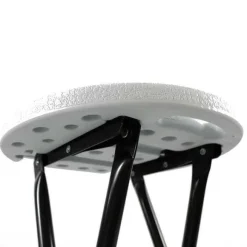 Discount RETIF Tabourets Pliants Pour Mange-Debout Blanc Acier 31X70 Cm- Par 10