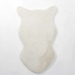 Cheap RETIF Tapis Blanc Imitation Fourrure L 90 X P 50Cm