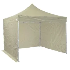 Hot RETIF Tente Pliante Aluminium 300X300Cm - Ivoire + 3 Murs Offerts