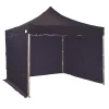 Shop RETIF Tente Pliante Aluminium 300X300Cm - Noir + 3 Murs Offerts