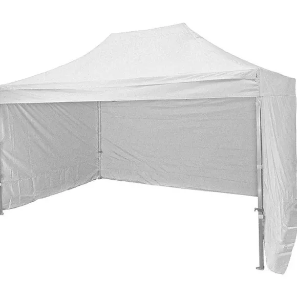 Clearance RETIF Tente Pliante Aluminium 300X200Cm - Blanc + 3 Murs Offerts