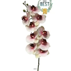 Hot RETIF Tige Orchid E Phalaenopsis Factice 9Fleurons H108Cm Pourpre-Blanc-Best