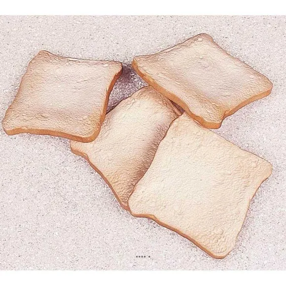 New RETIF Toast Pain De Mie Artificiel En Lot De 4 En Plastique Souffl 110Mm