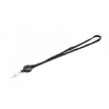 Store RETIF Tour De Cou Plat 10Mm Satin Avec Enrouleur Badge - Noir (Lot De 100)