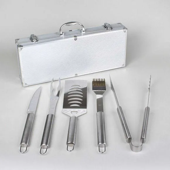 New RETIF Valisette 5 Pi Ces Barbecue Silver